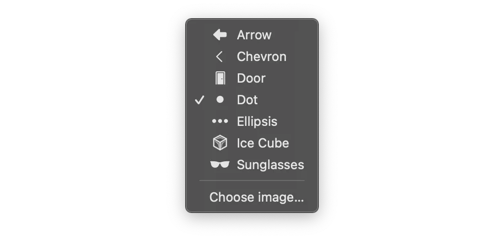 Ice icon options
