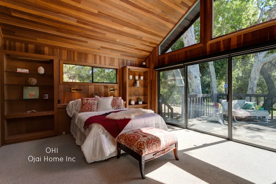 A finished room in a house after being staged.